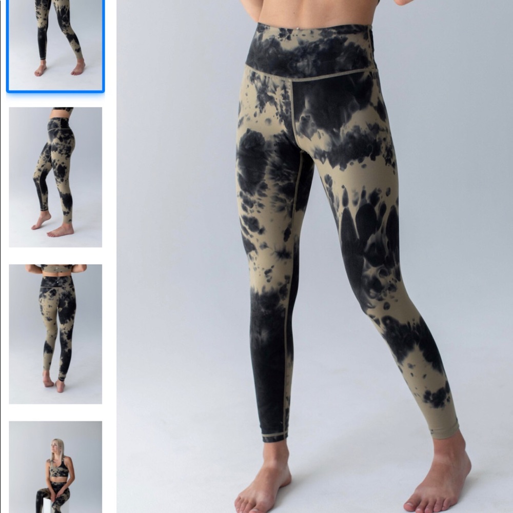 REEF LEGGINGS | SAVVI | YOGA | CHARCOAL MOSS - Picture 1 of 6
